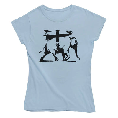 Banksy Heavy Weaponry Elephant Ladies T-Shirt - M / Light