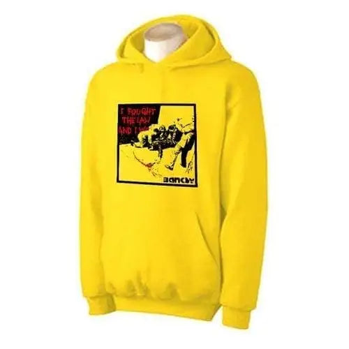 Banksy I Fought The Law Hoodie XXL / Yellow