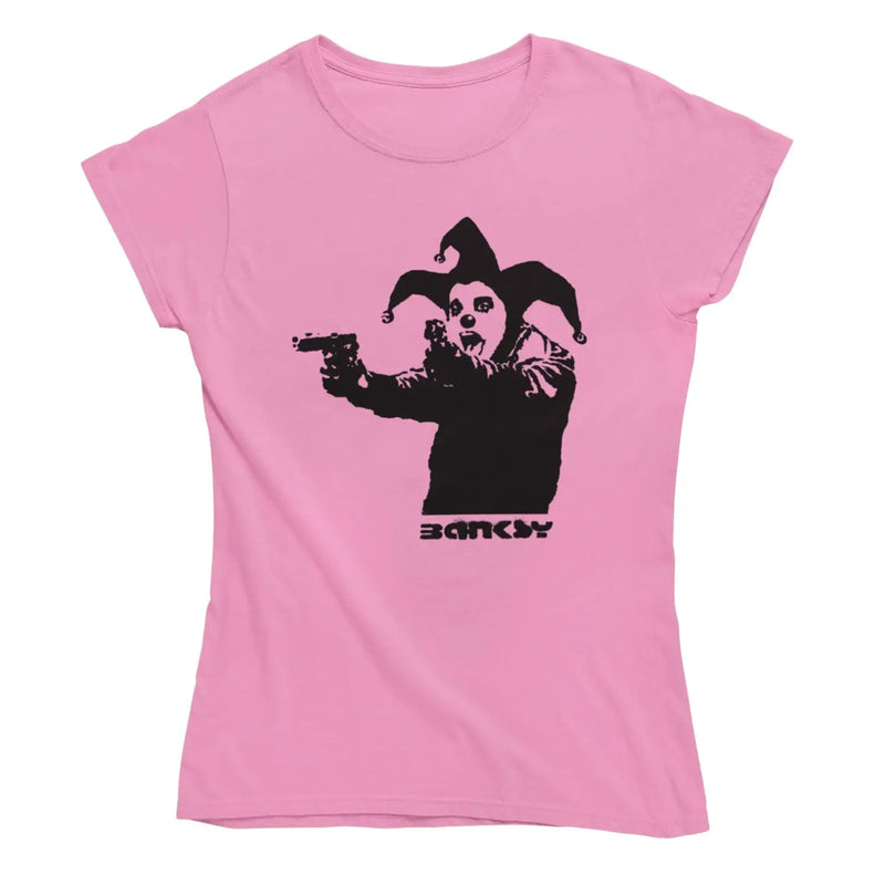 Banksy Insane Clown Ladies T-Shirt XL / Light Pink