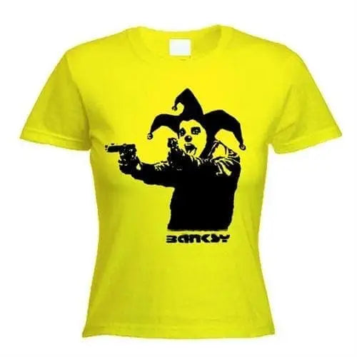 Banksy Insane Clown Ladies T-Shirt XL / Yellow