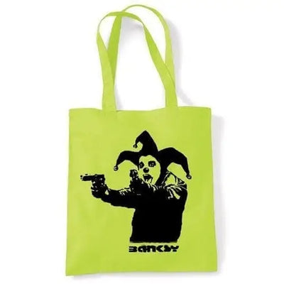 Banksy Insane Clown Shoulder bag Lime Green