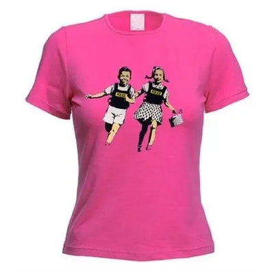 Banksy Jack & Jill Ladies T-Shirt L / Dark Pink