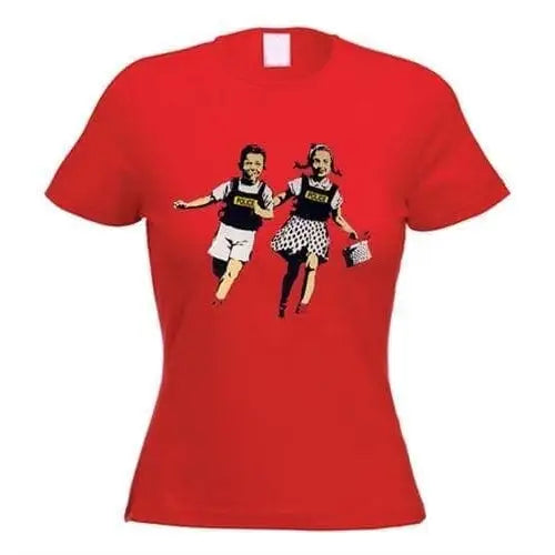 Banksy Jack & Jill Ladies T-Shirt L / Red
