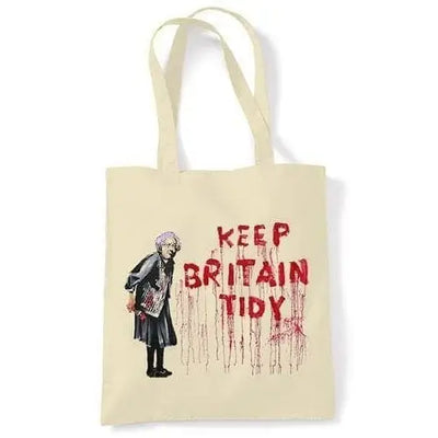 Banksy Keep Britain Tidy Granny Shoulder Bag
