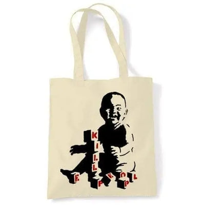 Banksy Kill People Baby Shoulder bag Cream