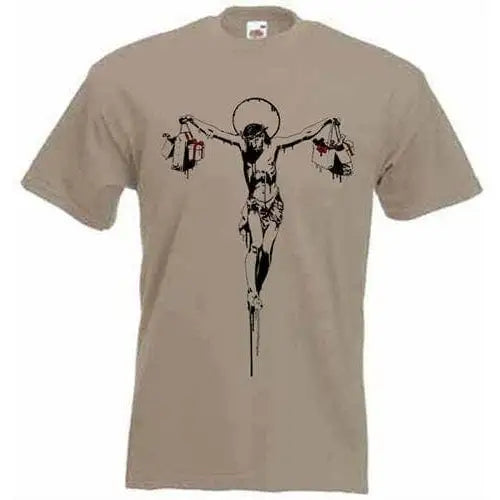 Banksy Material Jesus T-Shirt XL / Khaki