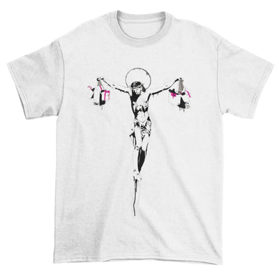 Banksy Material Jesus T-Shirt XL / White