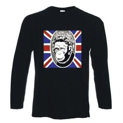 Banksy Monkey Queen Long Sleeve T-Shirt L / Black