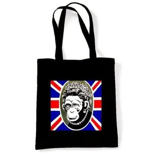 Banksy Monkey Queen Shoulder Bag Black