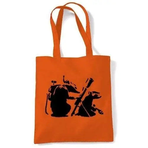 Banksy Mortar Rat Shoulder Bag Orange