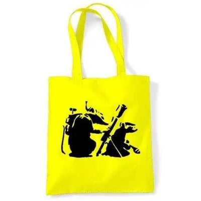 Banksy Mortar Rat Shoulder Bag Yellow