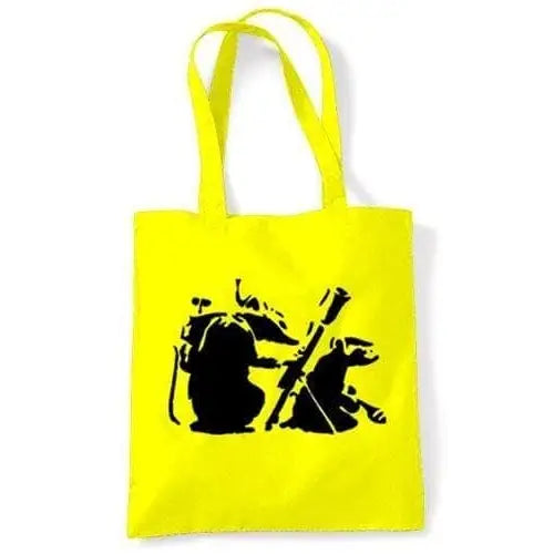 Banksy Mortar Rat Shoulder Bag Yellow