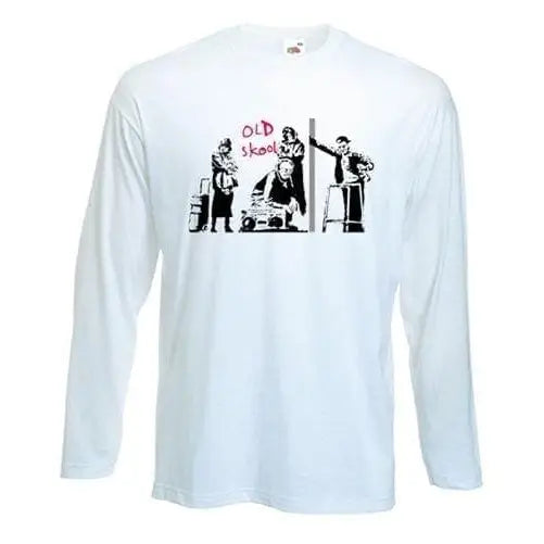 Banksy Old Skool Long Sleeve T-Shirt XXL / White