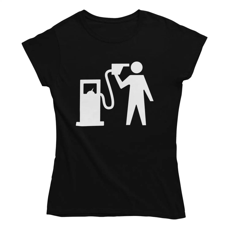 Banksy Petrol Head Womens T-Shirt M / Black
