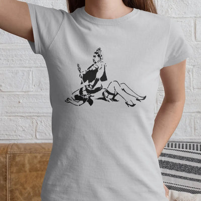 Banksy Porn Queen Womens T-Shirt
