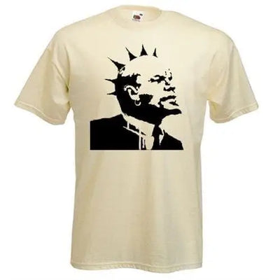 Banksy Punk Lenin Mens T-Shirt M / Cream