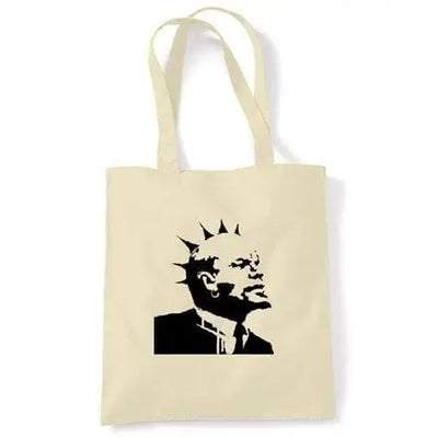 Banksy Punk Lenin Shoulder Bag Cream