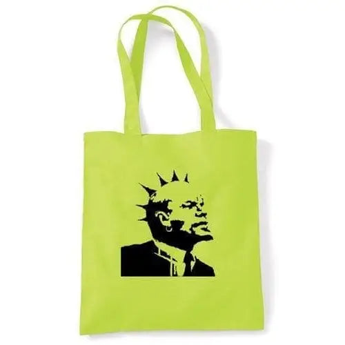 Banksy Punk Lenin Shoulder Bag Lime Green
