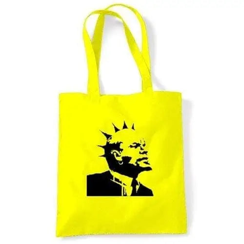 Banksy Punk Lenin Shoulder Bag Yellow