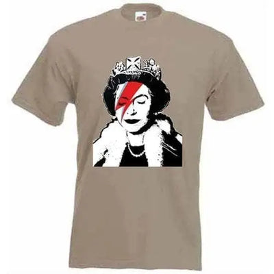 Banksy Queen Bitch Men's T-Shirt Khaki / M