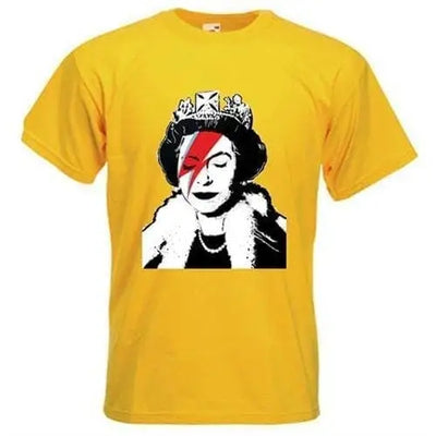 Banksy Queen Bitch Men's T-Shirt Yellow / M