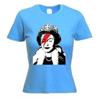 Banksy Queen Bitch Women's T-Shirt M / Light Blue