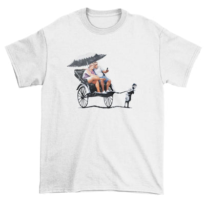 Banksy Rickshaw Boy Mens T-Shirt L