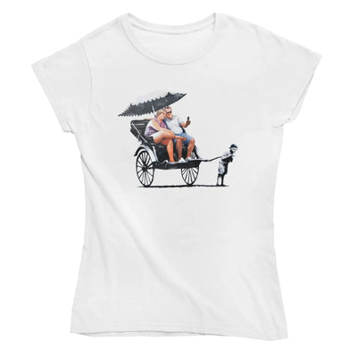 Banksy Rickshaw Boy Women's T-Shirt M