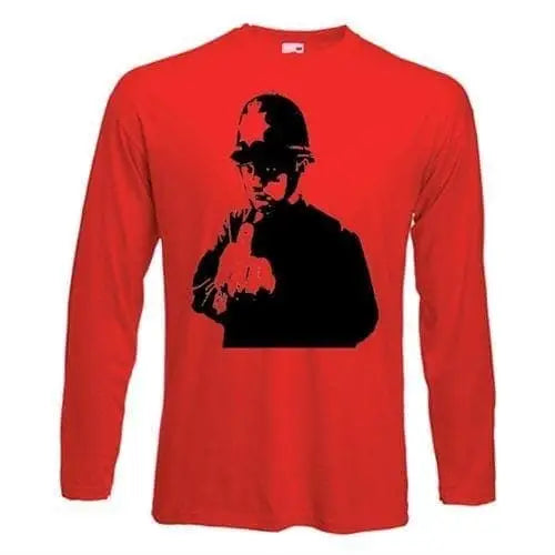 Banksy Rude Copper Long Sleeve T-Shirt XXL / Red