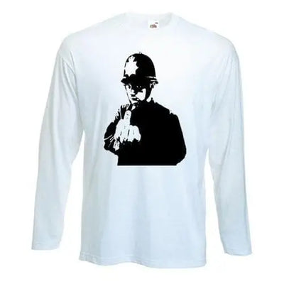 Banksy Rude Copper Long Sleeve T-Shirt XXL / White