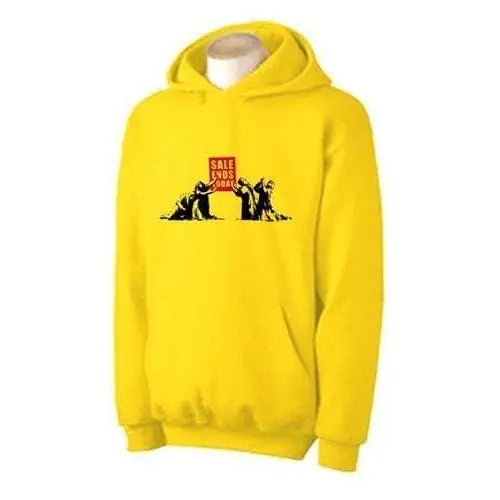 Banksy Sale Ends Today Hoodie S / Yellow