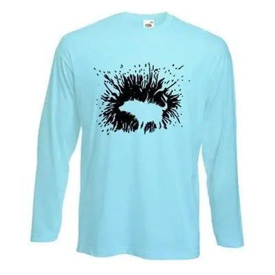 Banksy Shaking Dog Long Sleeve T-Shirt L / Light Blue