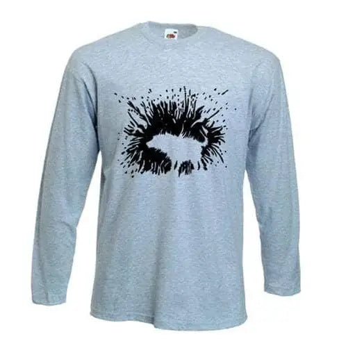 Banksy Shaking Dog Long Sleeve T-Shirt L / Light Grey
