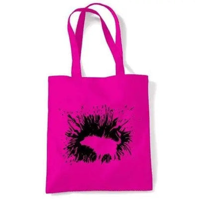 Banksy Shaking Dog Shoulder Bag Dark Pink