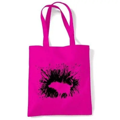 Banksy Shaking Dog Shoulder Bag Dark Pink