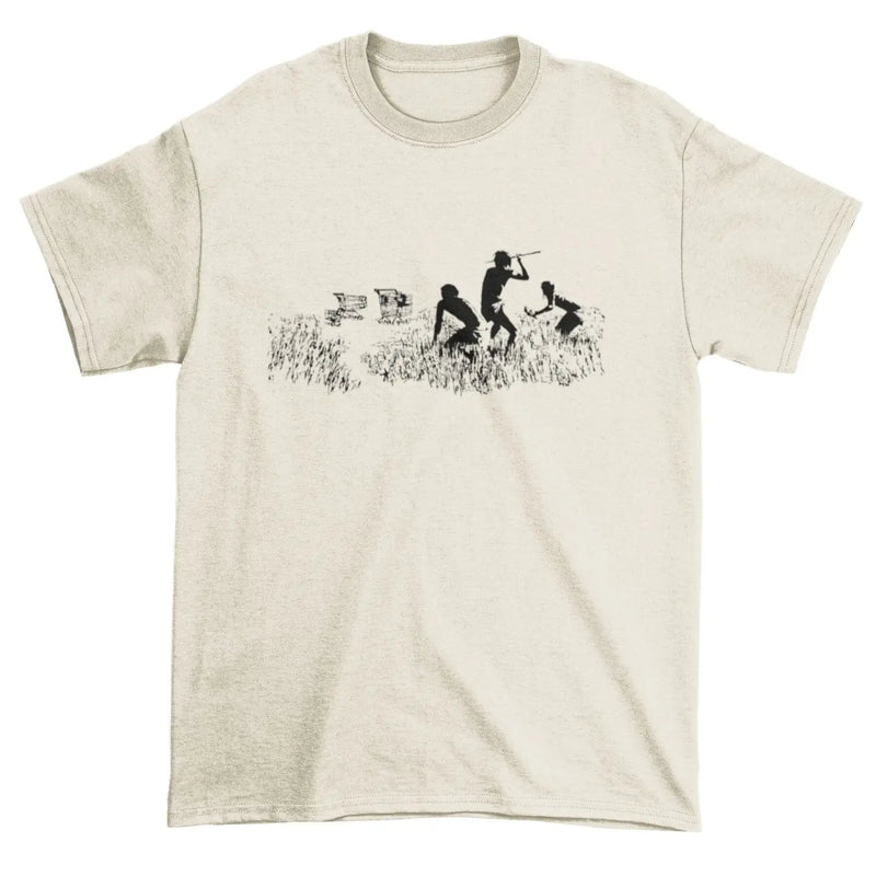 Banksy Shopping Trollies T-Shirt Cream / XL