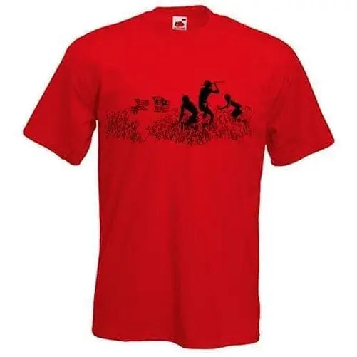 Banksy Shopping Trollies T-Shirt Red / XL