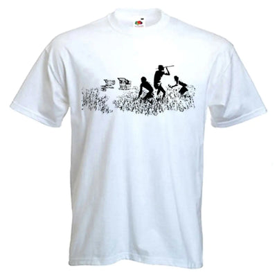Banksy Shopping Trollies T-Shirt White / XL