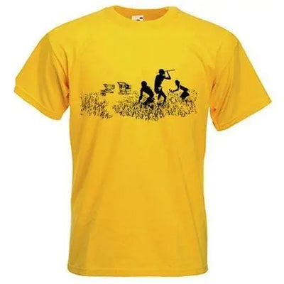 Banksy Shopping Trollies T-Shirt Yellow / XL