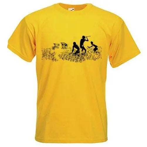 Banksy Shopping Trollies T-Shirt Yellow / XL