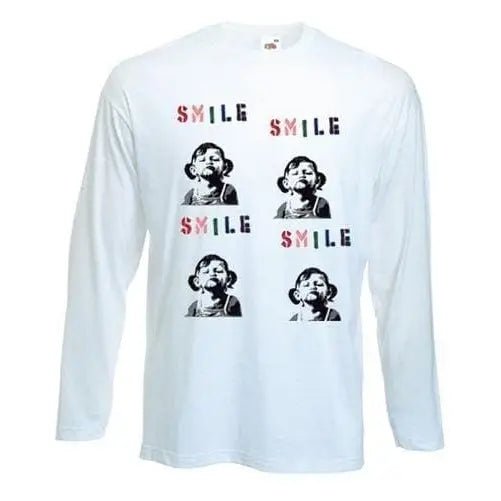 Banksy Smile Long Sleeve T-Shirt