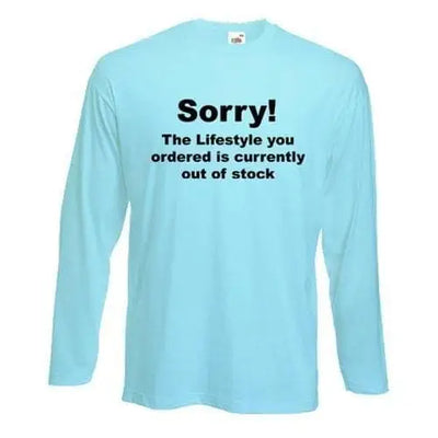 Banksy 'Sorry' Long Sleeve T-Shirt S / Light Blue