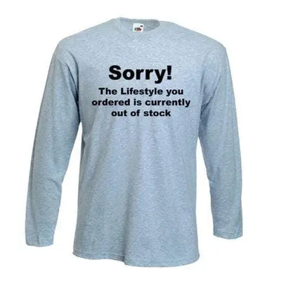 Banksy 'Sorry' Long Sleeve T-Shirt S / Light Grey