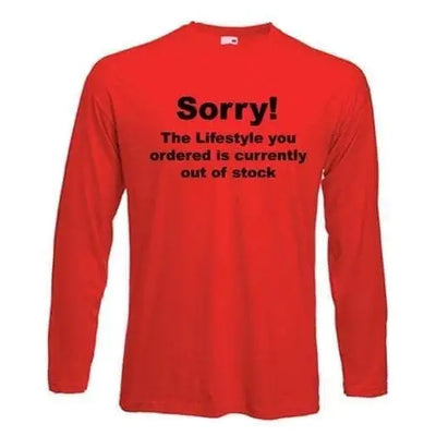 Banksy 'Sorry' Long Sleeve T-Shirt S / Red