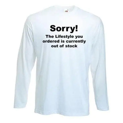 Banksy 'Sorry' Long Sleeve T-Shirt S / White