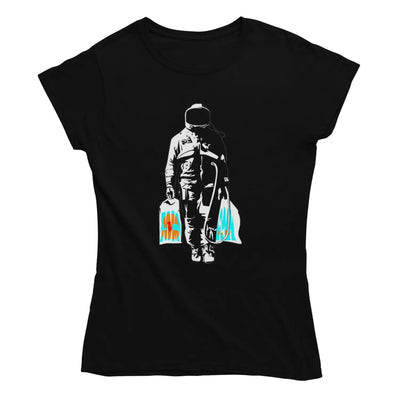 Banksy Spaceman Women's T-Shirt XL / Black