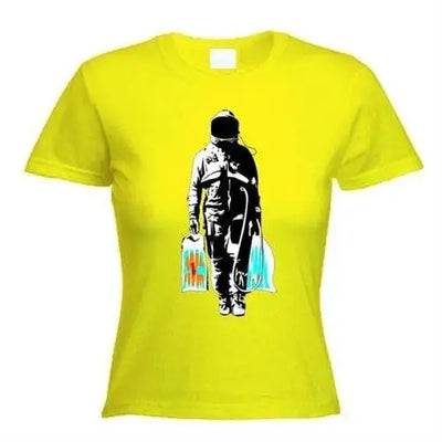 Banksy Spaceman Women's T-Shirt XL / Yellow