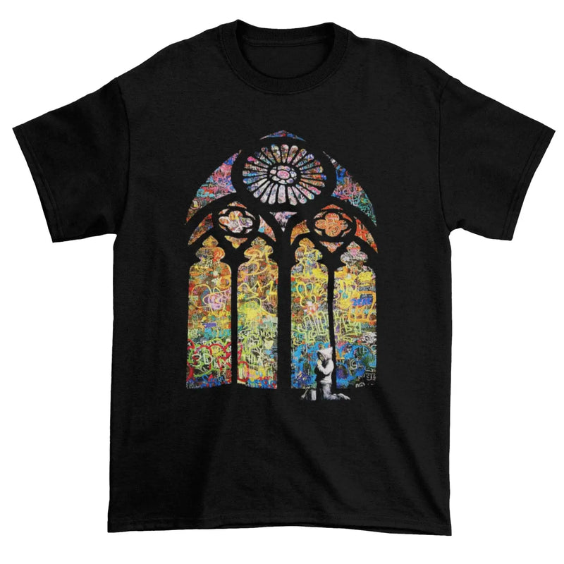 Banksy Stained Glass Mens T-Shirt
