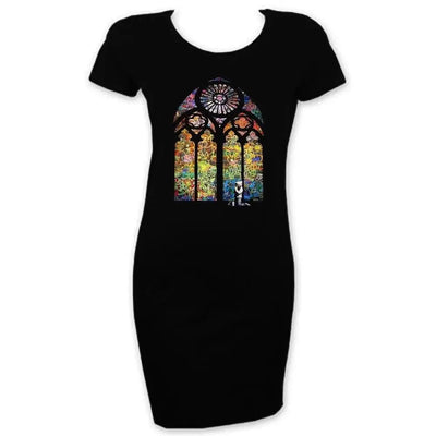Banksy Stained Glass Window T Shirt Dress