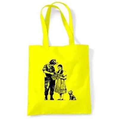 Banksy Stop And Search Shoulder Bag Yellow